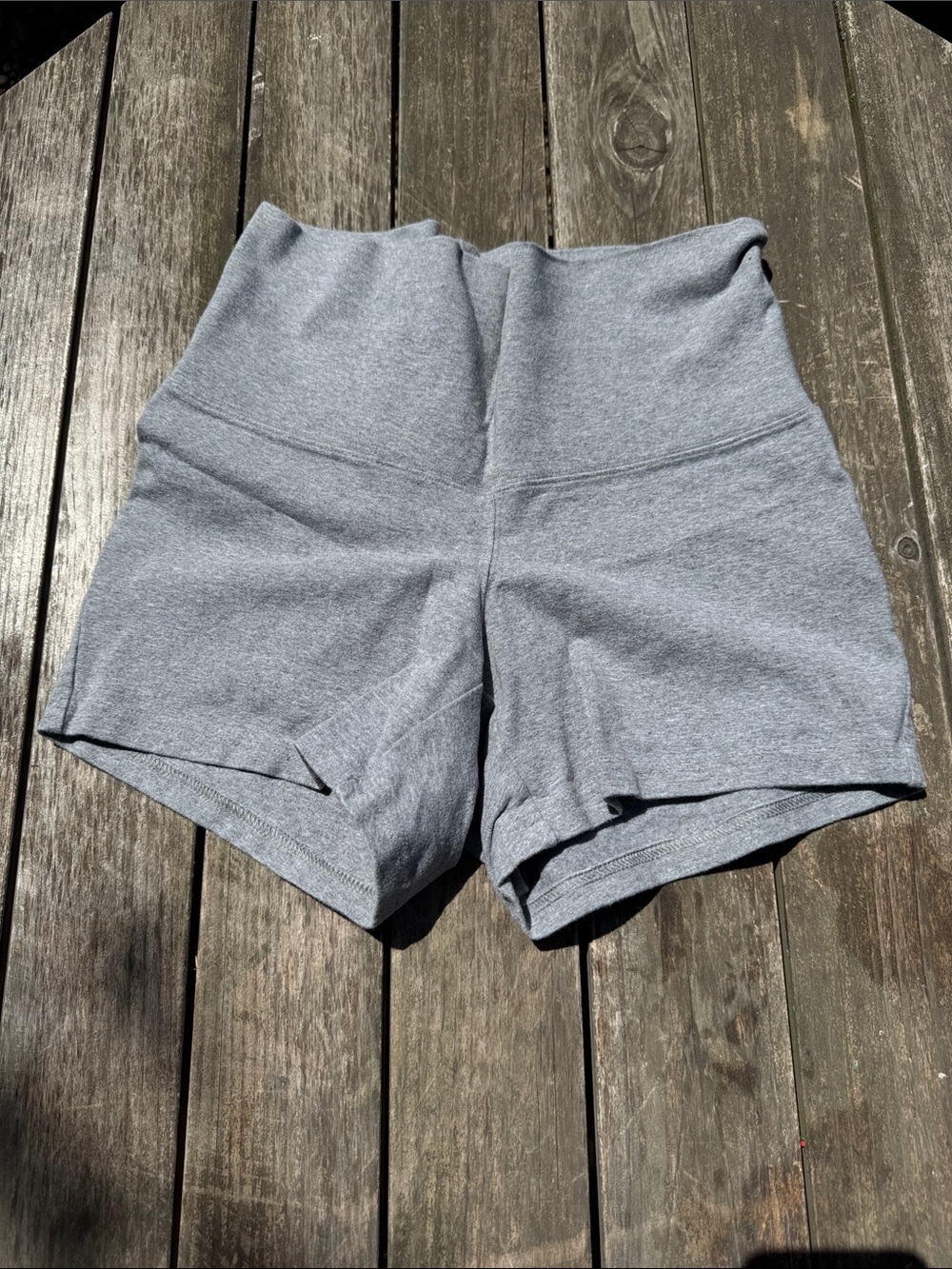 Gray High-Waist Women’s Maternity Lounge Shorts